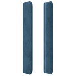 Casa si Gradina - Mobilier - Paturi si accesorii - Accesorii paturi - Tablie pat cu urechi albastru inchis 147x16x118/128 cm catifea - Infinity.ro