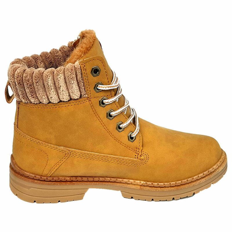 Fashion, accesorii si bijuterii - Femei - Incaltaminte femei - Ghete femei - Bocanci Dama Mbrands imblaniti - Maro, 36 - Infinity.ro