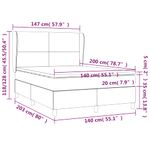 Casa si Gradina - Mobilier - Paturi si accesorii - Paturi - Pat box spring cu saltea, albastru inchis, 140x200 cm, catifea - Infinity.ro