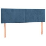 Casa si Gradina - Mobilier - Paturi si accesorii - Paturi - Pat box spring cu saltea, albastru inchis, 140x190 cm, catifea - Infinity.ro