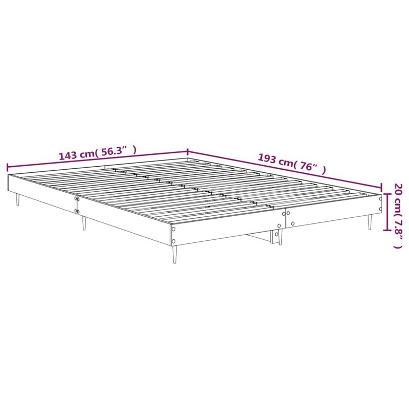 Casa si Gradina - Mobilier - Paturi si accesorii - Paturi - Cadru de pat, alb extralucios, 140x190 cm, lemn prelucrat - Infinity.ro