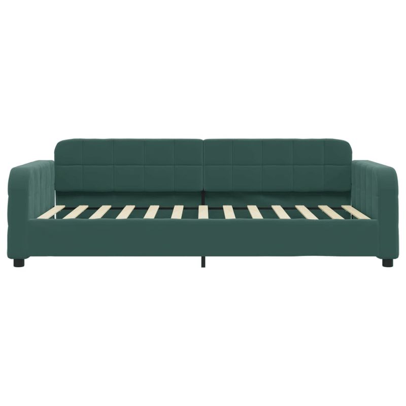 Casa si Gradina - Mobilier - Paturi si accesorii - Paturi - Cadru de pat, verde inchis, 90x200 cm, catifea - Infinity.ro