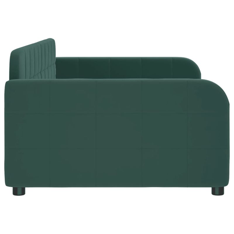 Casa si Gradina - Mobilier - Paturi si accesorii - Paturi - Cadru de pat, verde inchis, 90x200 cm, catifea - Infinity.ro