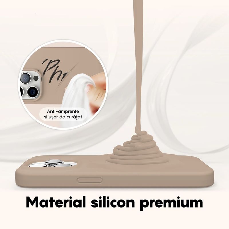 Laptop, Telefoane si Tablete - Telefoane mobile si accesorii - Accesorii Telefoane - Huse telefoane - Husa Casey Studios pentru iPhone 14 Pro Max, Soft Silicone Premium, Microfibra in Interior, Roz deschis - Infinity.ro