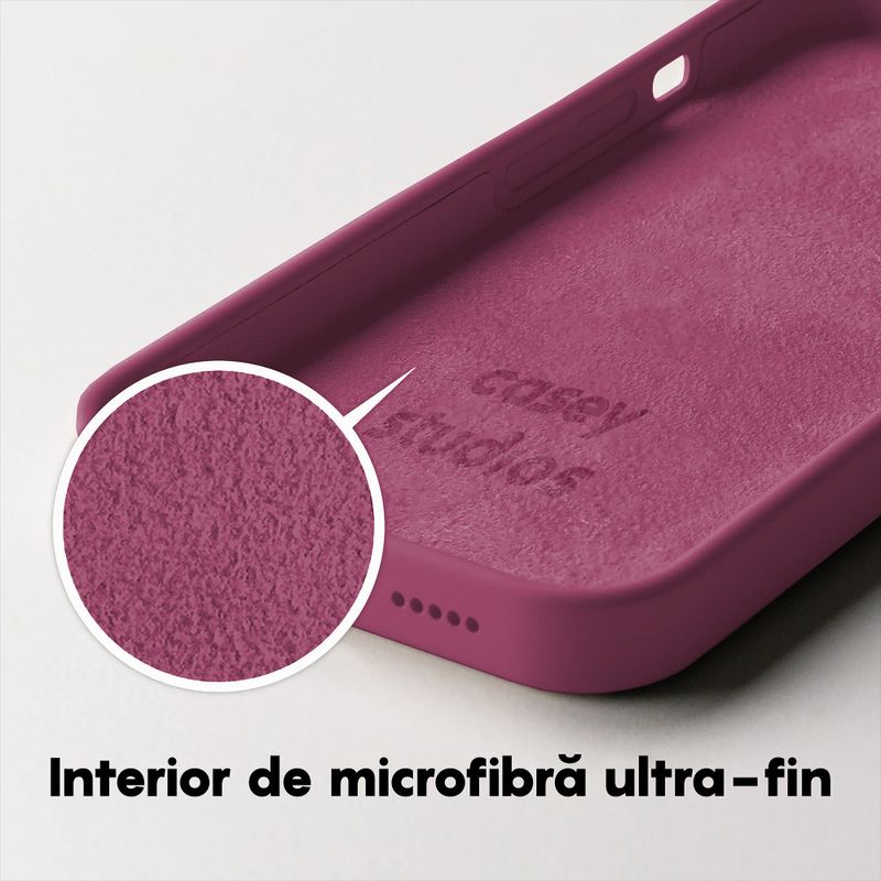 Laptop, Telefoane si Tablete - Telefoane mobile si accesorii - Accesorii Telefoane - Huse telefoane - Husa Casey Studios pentru iPhone 14, Soft Silicone Premium, Microfibra in Interior, Fucsia - Infinity.ro