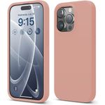 Laptop, Telefoane si Tablete - Telefoane mobile si accesorii - Accesorii Telefoane - Huse telefoane - Husa Casey Studios pentru iPhone 15 Pro, Soft Silicone Premium, Microfibra in Interior, Roz - Infinity.ro