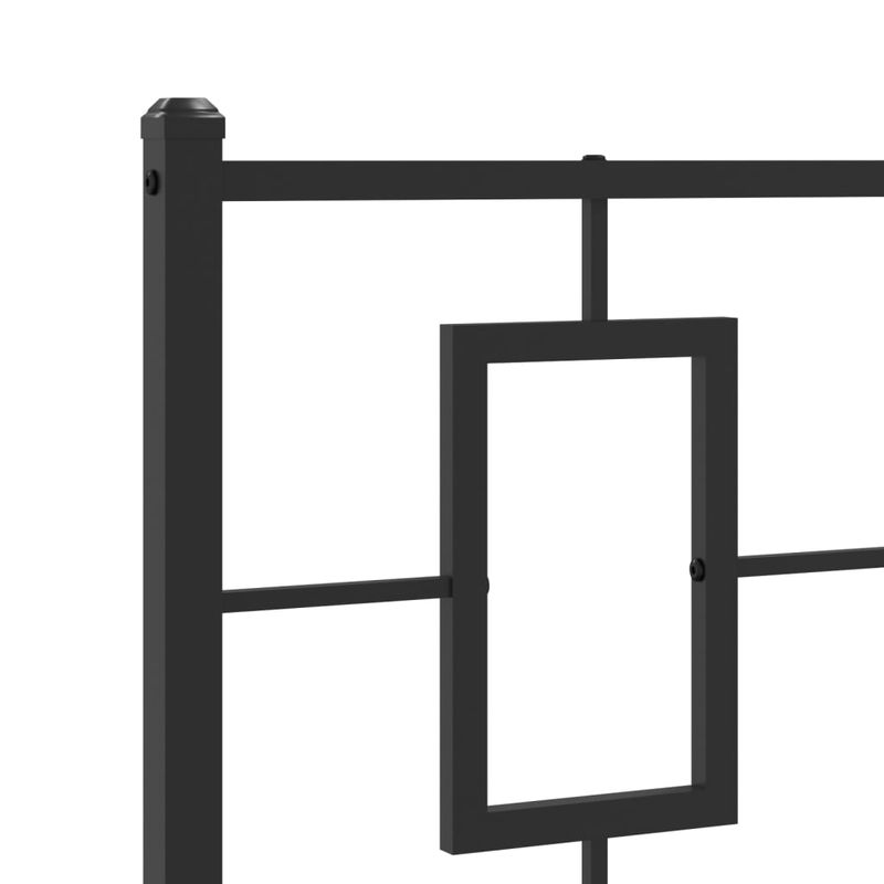 Casa si Gradina - Mobilier - Paturi si accesorii - Paturi - Cadru de pat din metal cu tablie, negru, 107x203 cm - Infinity.ro