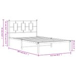 Casa si Gradina - Mobilier - Paturi si accesorii - Paturi - Cadru de pat din metal cu tablie, negru, 107x203 cm - Infinity.ro