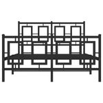 Casa si Gradina - Mobilier - Paturi si accesorii - Paturi - Cadru pat metalic cu tablie de cap/picioare, negru, 120x190 cm - Infinity.ro