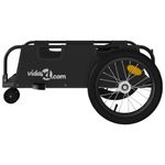 Sport si Outdoor - Ciclism - Accesorii pentru biciclete - Remorci biciclete - Remorca de bicicleta, negru, textil oxford și fier, mărime 124x64.5x36 cm - Infinity.ro
