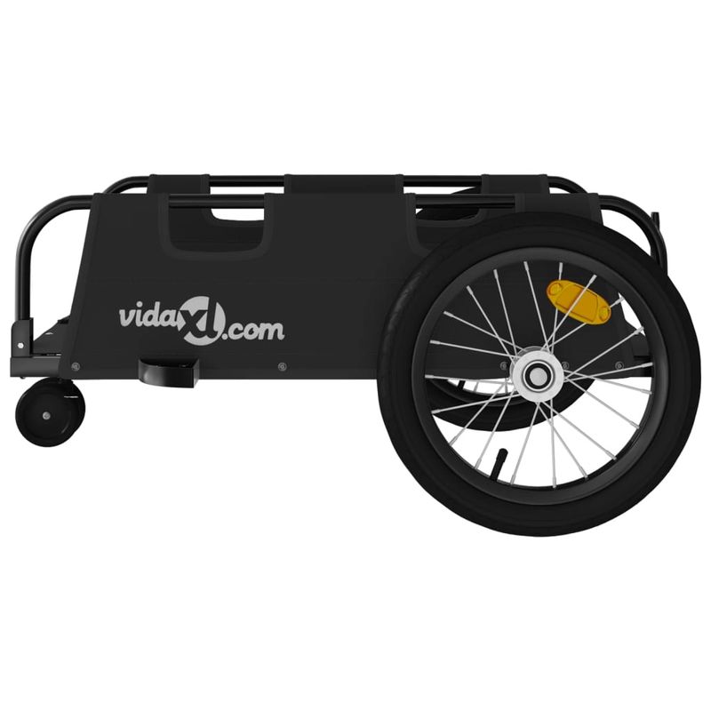 Sport si Outdoor - Ciclism - Accesorii pentru biciclete - Remorci biciclete - Remorca de bicicleta, negru, textil oxford și fier, mărime 124x64.5x36 cm - Infinity.ro