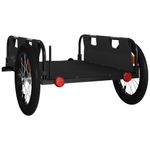 Sport si Outdoor - Ciclism - Accesorii pentru biciclete - Remorci biciclete - Remorca de bicicleta, negru, textil oxford și fier, mărime 124x64.5x36 cm - Infinity.ro