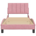 Casa si Gradina - Mobilier - Paturi si accesorii - Paturi - Cadru de pat cu tablie, roz, 80x200 cm, catifea - Infinity.ro