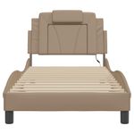 Casa si Gradina - Mobilier - Paturi si accesorii - Paturi - Cadru de pat cu lumini LED cappuccino 90x200 cm piele ecologica - Infinity.ro