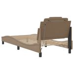 Casa si Gradina - Mobilier - Paturi si accesorii - Paturi - Cadru de pat cu lumini LED cappuccino 90x200 cm piele ecologica - Infinity.ro