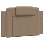 Casa si Gradina - Mobilier - Paturi si accesorii - Paturi - Cadru de pat cu lumini LED cappuccino 90x200 cm piele ecologica - Infinity.ro