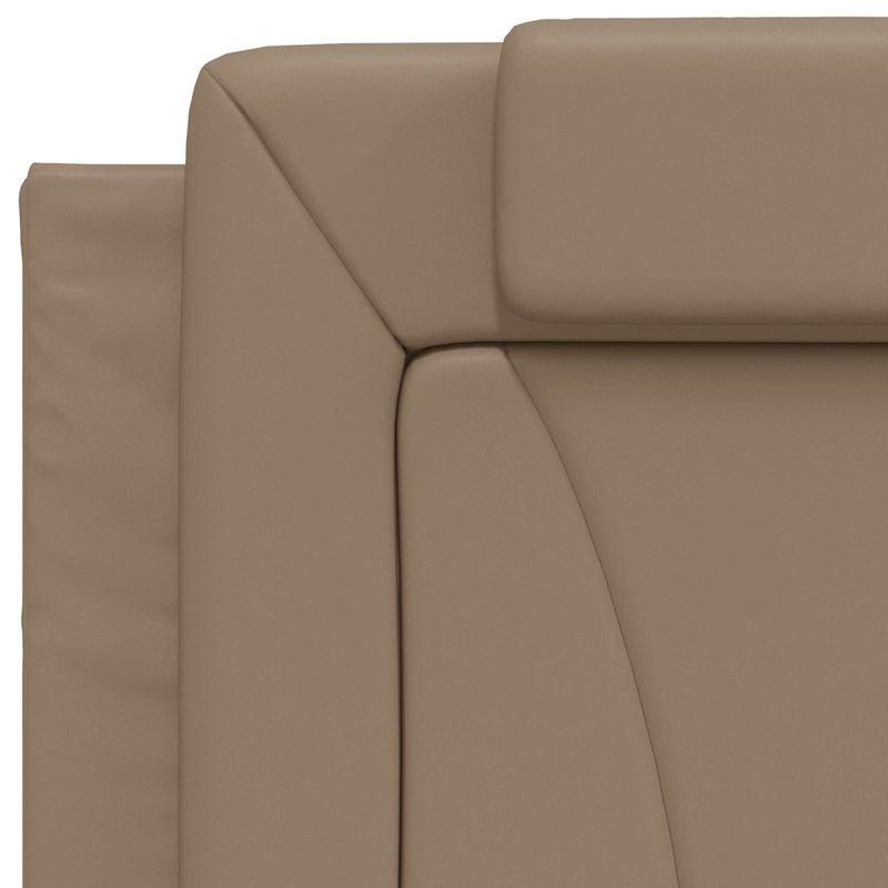 Casa si Gradina - Mobilier - Paturi si accesorii - Paturi - Cadru de pat cu lumini LED cappuccino 90x200 cm piele ecologica - Infinity.ro