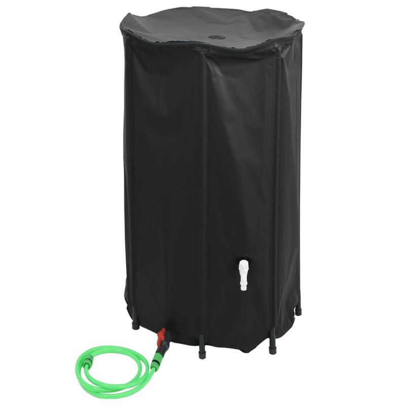 Casa si Gradina - Gradinarit si plante - Instalatii si accesorii pentru irigatii - Furtunuri de gradina si accesorii - Rezervor de apa cu robinet, pliabil, 250 L, PVC, negru - Infinity.ro