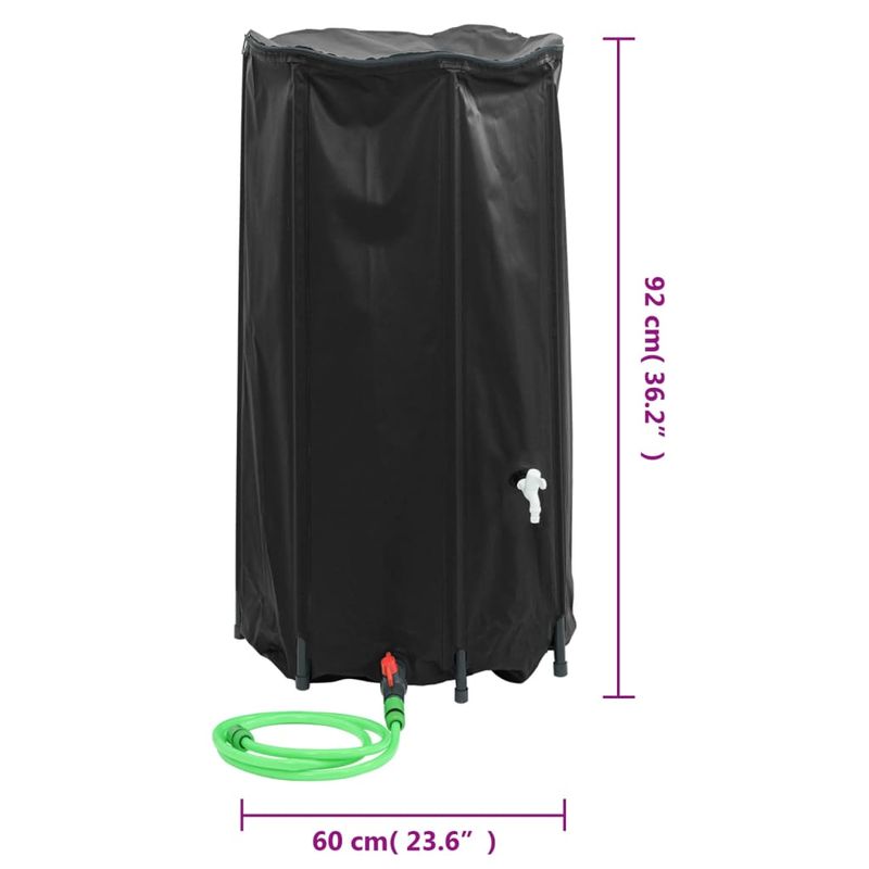 Casa si Gradina - Gradinarit si plante - Instalatii si accesorii pentru irigatii - Furtunuri de gradina si accesorii - Rezervor de apa cu robinet, pliabil, 250 L, PVC, negru - Infinity.ro