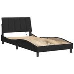 Casa si Gradina - Mobilier - Paturi si accesorii - Paturi - Cadru de pat cu lumini LED, negru, 100x200 cm, catifea - Infinity.ro