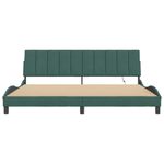 Casa si Gradina - Mobilier - Paturi si accesorii - Paturi - Cadru de pat cu lumini LED, verde inchis, 200x200 cm, catifea - Infinity.ro