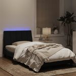 Casa si Gradina - Mobilier - Paturi si accesorii - Paturi - Cadru de pat cu lumini LED, negru, 100x200 cm, catifea - Infinity.ro
