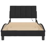 Casa si Gradina - Mobilier - Paturi si accesorii - Paturi - Cadru de pat cu lumini LED, negru, 100x200 cm, catifea - Infinity.ro