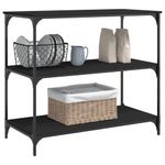 Casa si Gradina - Bucatarie si vesela - Ustensile bucatarie - Cosuri servire - Carucior de bucatarie, negru, 102x50x95 cm, lemn prelucrat - Infinity.ro
