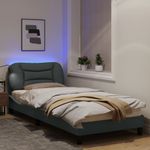 Casa si Gradina - Mobilier - Paturi si accesorii - Paturi - Cadru de pat cu lumini LED, gri deschis, 90x200 cm, textil - Infinity.ro