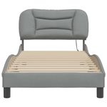 Casa si Gradina - Mobilier - Paturi si accesorii - Paturi - Cadru de pat cu lumini LED, gri deschis, 90x200 cm, textil - Infinity.ro