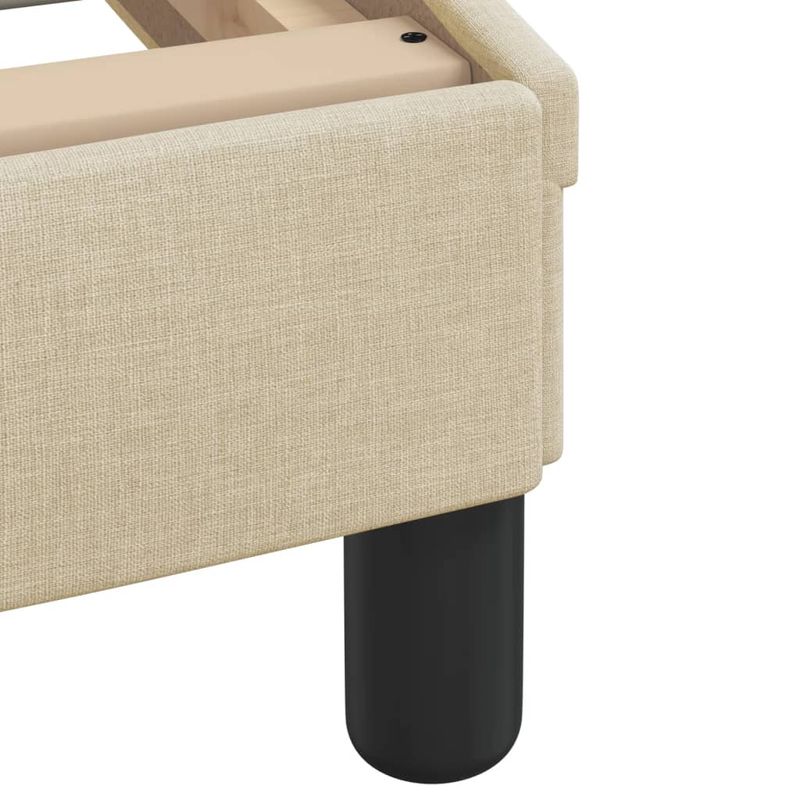 Casa si Gradina - Mobilier - Paturi si accesorii - Paturi - Cadru de pat cu lumini LED, crem, 90x200 cm, textil - Infinity.ro