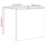 Casa si Gradina - Gradinarit si plante - Plante si ghivece - Ghivece si suporturi - Jardiniere, 2 buc., 32x30x29 cm, otel laminat la rece - Infinity.ro