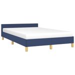Casa si Gradina - Mobilier - Paturi si accesorii - Paturi - Cadru de pat cu tablie, albastru, 120x190 cm, material textil - Infinity.ro