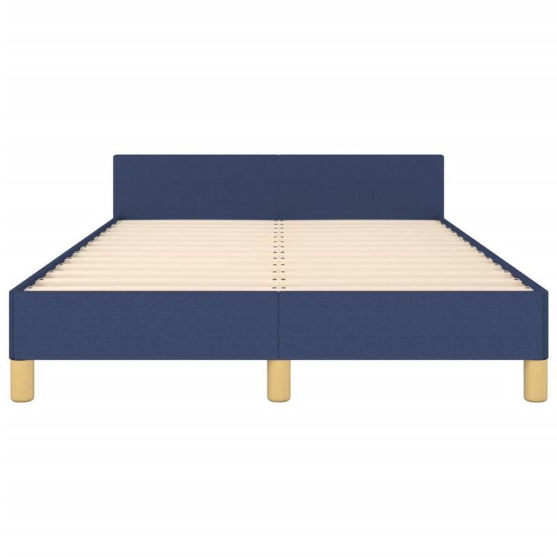 Casa si Gradina - Mobilier - Paturi si accesorii - Paturi - Cadru de pat cu tablie, albastru, 120x190 cm, material textil - Infinity.ro