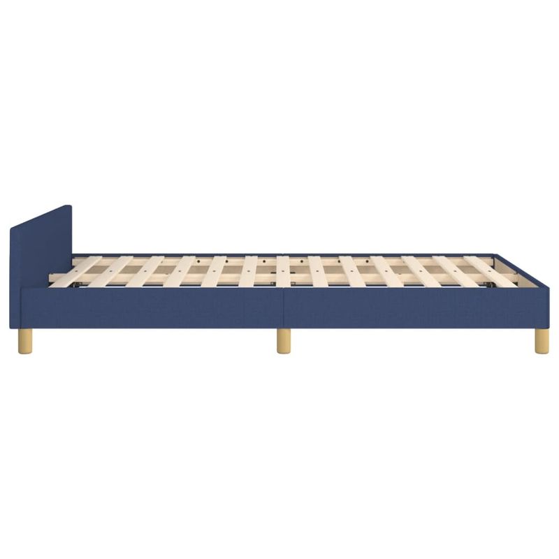 Casa si Gradina - Mobilier - Paturi si accesorii - Paturi - Cadru de pat cu tablie, albastru, 120x190 cm, material textil - Infinity.ro