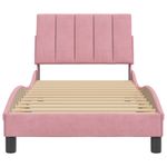 Casa si Gradina - Mobilier - Paturi si accesorii - Paturi - Cadru de pat cu tablie, roz, 90x200 cm, catifea - Infinity.ro