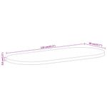 Casa si Gradina - Mobilier - Feronerie si accesorii mobila - Blat de masa oval, 110x40x3,8 cm, lemn masiv mango brut - Infinity.ro