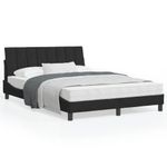 Casa si Gradina - Mobilier - Paturi si accesorii - Paturi - Cadru de pat cu tablie, negru, 120x200 cm, catifea - Infinity.ro