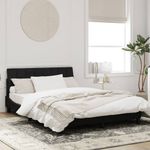 Casa si Gradina - Mobilier - Paturi si accesorii - Paturi - Cadru de pat cu tablie, negru, 120x200 cm, catifea - Infinity.ro