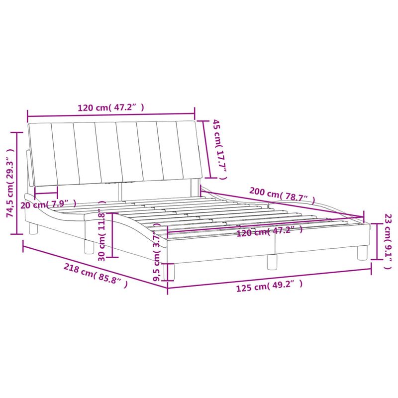 Casa si Gradina - Mobilier - Paturi si accesorii - Paturi - Cadru de pat cu tablie, negru, 120x200 cm, catifea - Infinity.ro