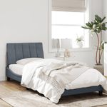 Casa si Gradina - Mobilier - Paturi si accesorii - Paturi - Cadru de pat cu tablie, gri inchis, 90x200 cm, catifea - Infinity.ro
