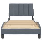 Casa si Gradina - Mobilier - Paturi si accesorii - Paturi - Cadru de pat cu tablie, gri inchis, 90x200 cm, catifea - Infinity.ro