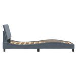 Casa si Gradina - Mobilier - Paturi si accesorii - Paturi - Cadru de pat cu tablie, gri inchis, 90x200 cm, catifea - Infinity.ro