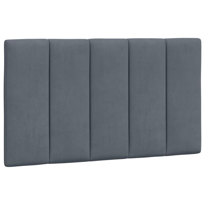 Casa si Gradina - Mobilier - Paturi si accesorii - Paturi - Cadru de pat cu tablie, gri inchis, 90x200 cm, catifea - Infinity.ro