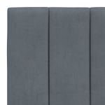 Casa si Gradina - Mobilier - Paturi si accesorii - Paturi - Cadru de pat cu tablie, gri inchis, 90x200 cm, catifea - Infinity.ro
