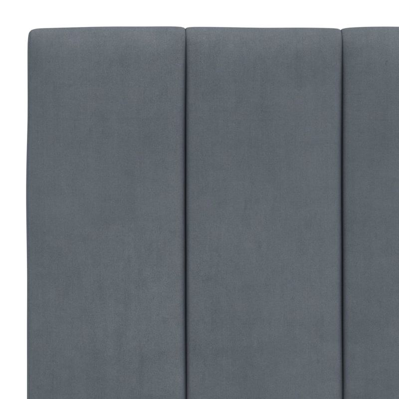Casa si Gradina - Mobilier - Paturi si accesorii - Paturi - Cadru de pat cu tablie, gri inchis, 90x200 cm, catifea - Infinity.ro