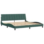 Casa si Gradina - Mobilier - Paturi si accesorii - Paturi - Cadru de pat cu tablie, verde inchis, 200x200 cm, catifea - Infinity.ro