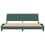 Casa si Gradina - Mobilier - Paturi si accesorii - Paturi - Cadru de pat cu tablie, verde inchis, 200x200 cm, catifea - Infinity.ro