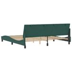 Casa si Gradina - Mobilier - Paturi si accesorii - Paturi - Cadru de pat cu tablie, verde inchis, 200x200 cm, catifea - Infinity.ro