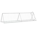 Petshop - Accesorii petshop - Culcusuri si custi - Custi interior si exterior - Cusca pentru iepuri, argintiu, 400x105x91 cm, otel galvanizat - Infinity.ro